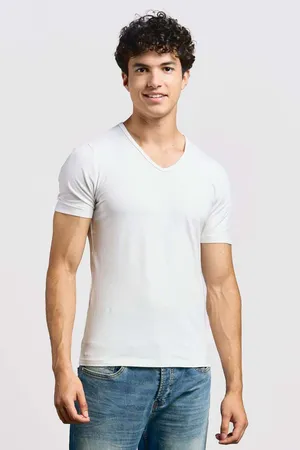 Men´s Slim Fit V-Neck-T White