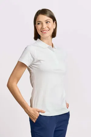 Women´s Jersey Polo White
