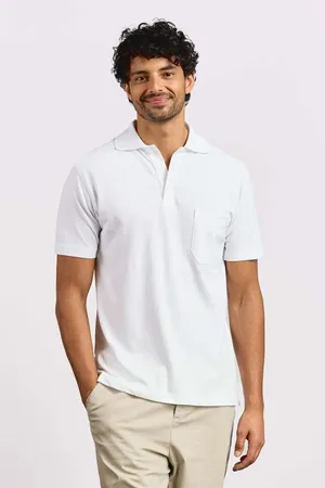 Men´s Heavy Polo Pocket White