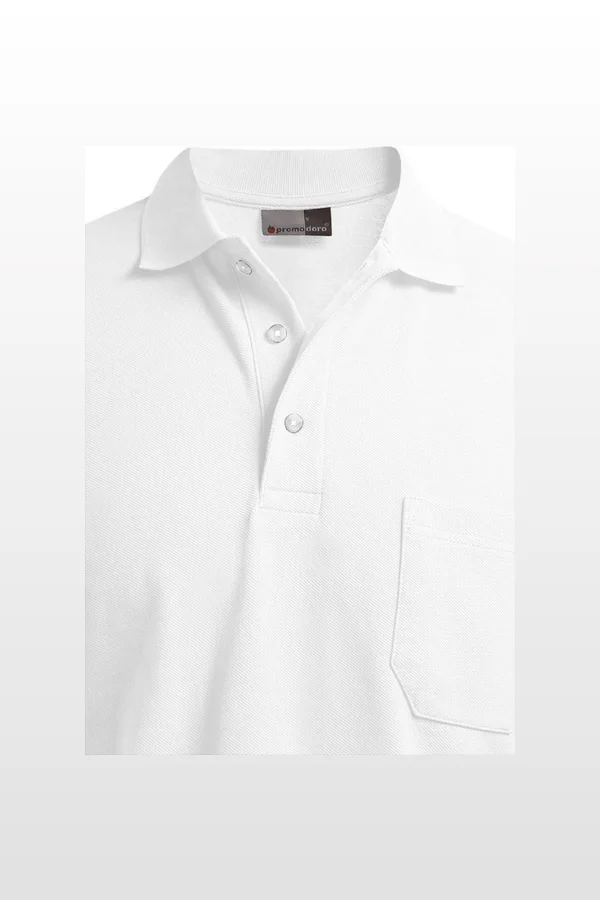 Men´s Heavy Polo Pocket White