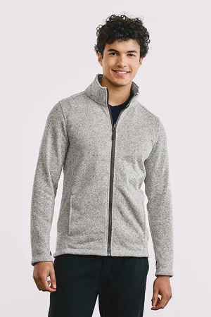 Men´s Knit Fleece Jacket C+ Heather Grey
