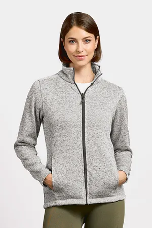 Women´s Knit Fleece Jacket C+ Heather Grey