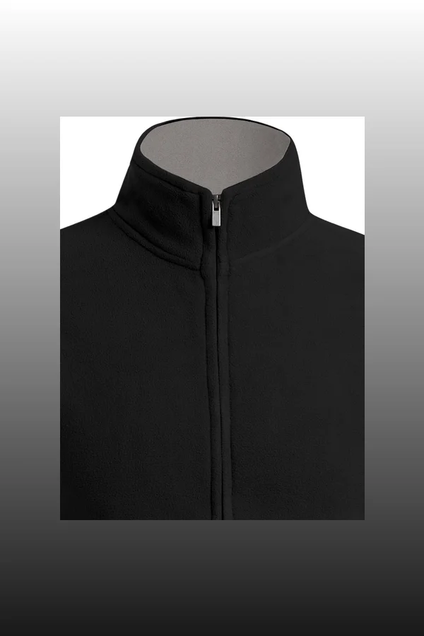 Men´s Double Fleece Jacket Light Grey / Black