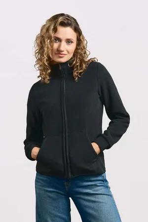 Women´s Double Fleece Jacket Light Grey / Black