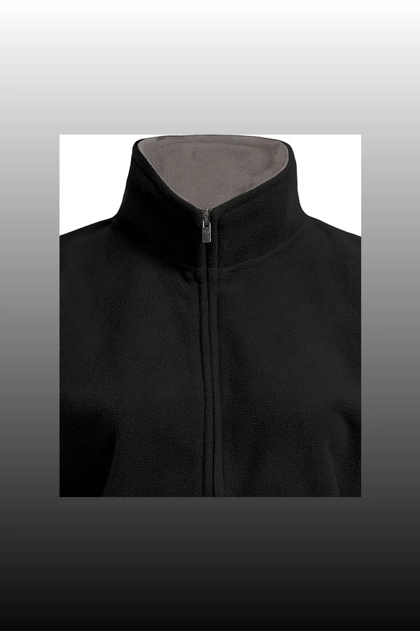 Women´s Double Fleece Jacket Light Grey / Black