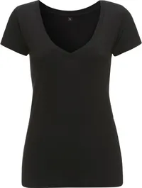 Damen Jersey V-Ausschnitt T-Shirt