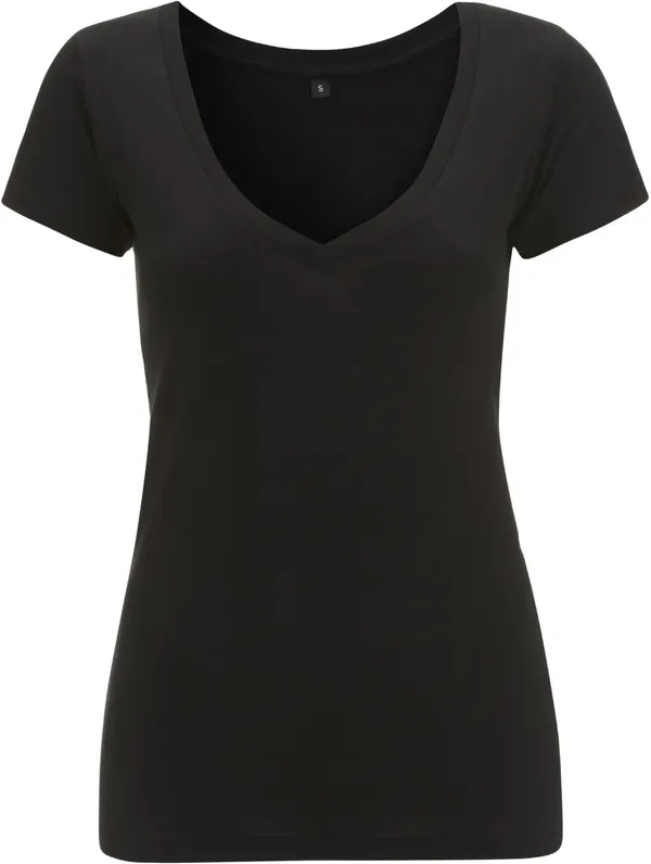 Damen Jersey V-Ausschnitt T-Shirt