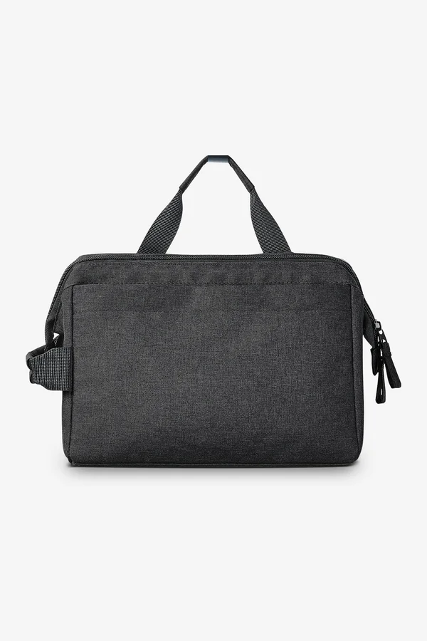 Reissverschlusstasche "Circle" black sprinkle