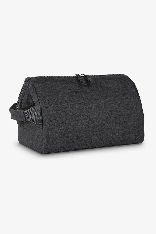 Reissverschlusstasche "Circle" black sprinkle