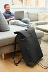 Notebook Roll-Top Rucksack "Europe" black sprinkle