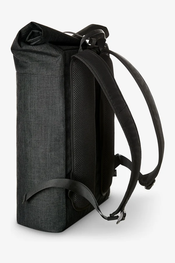 Notebook Roll-Top Rucksack "Europe" black sprinkle