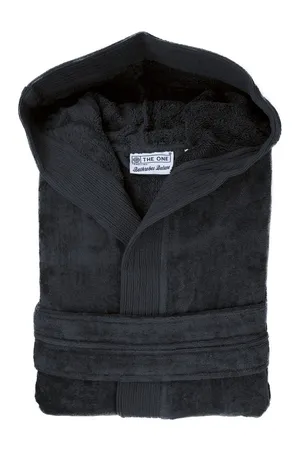 Kapuzen Bademantel Anthracite