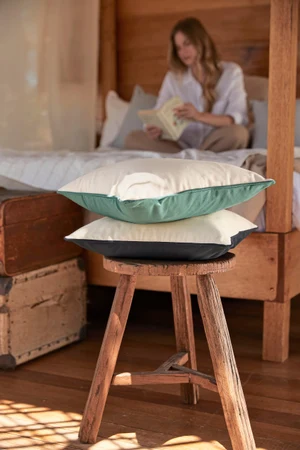 Fairtrade Cotton Piped Cushion Cover