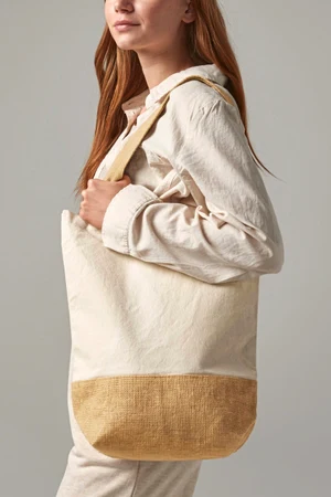 Jute Base Canvas Shopper