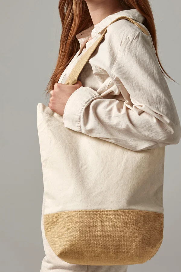 Jute Base Canvas Shopper Natural