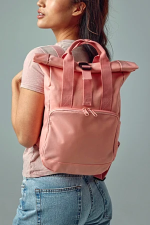 Recycled Mini Twin Handle Roll-Top Backpack