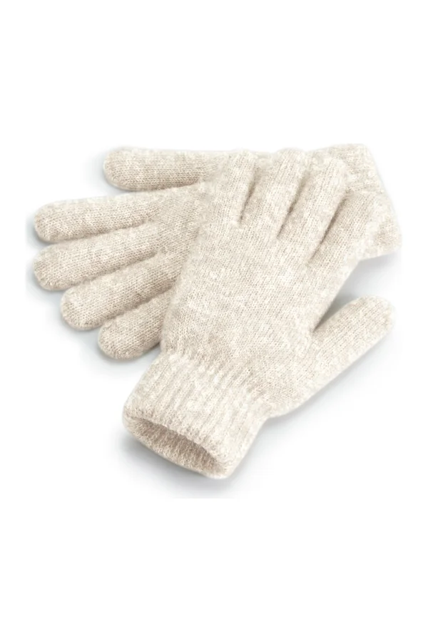 Cosy Ribbed Cuff Gloves almond marl