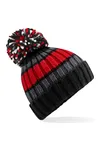 Hygge Striped Beanie black cherry