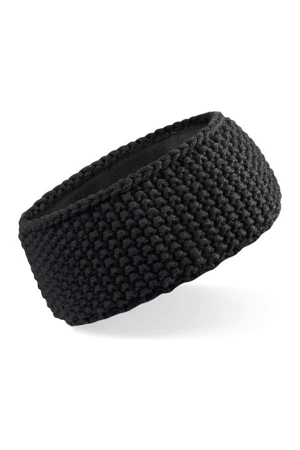 Slopeside Waffle Headband Black