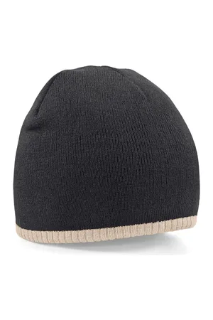 Two-Tone Pull-On Beanie black/stone