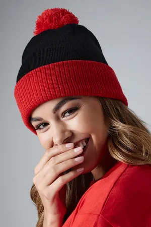 Snowstar® Two-Tone Beanie black/bright red