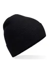 Organic Cotton Fine Knit Beanie Black