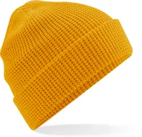 Bio Strickmütze mit Waffelstrick