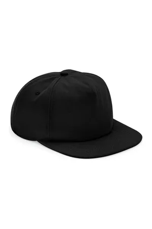 Organic Cotton Unstructured 5 Panel Cap Black