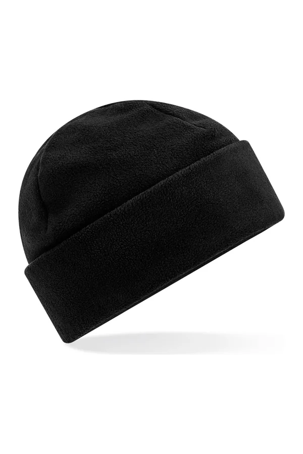 Recycled Fleece Cuffed Beanie Black