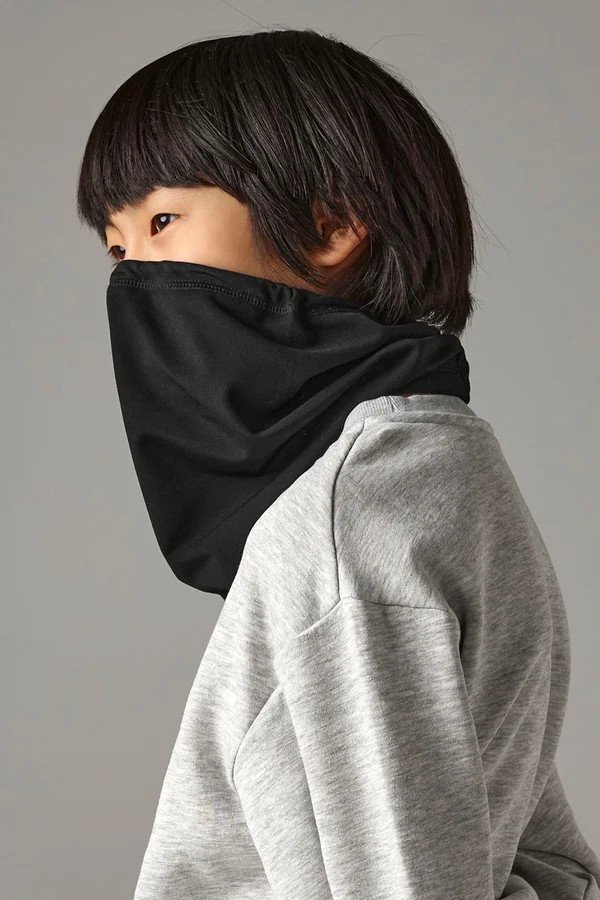 Junior Softshell Sports Tech Neck Warmer Black