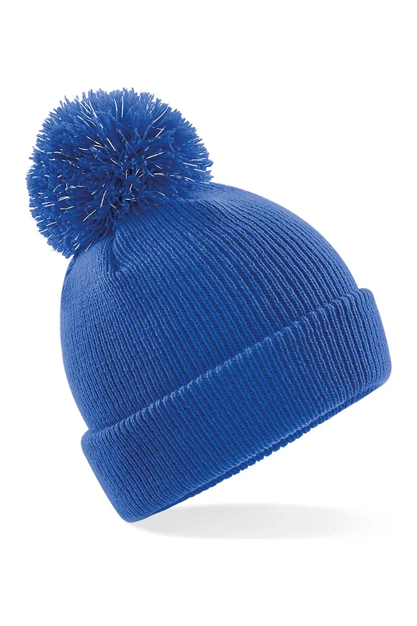 Junior Reflective Bobble Beanie Bright Royal