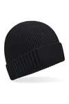 Organic Cotton Engineered Patch Beanie Black