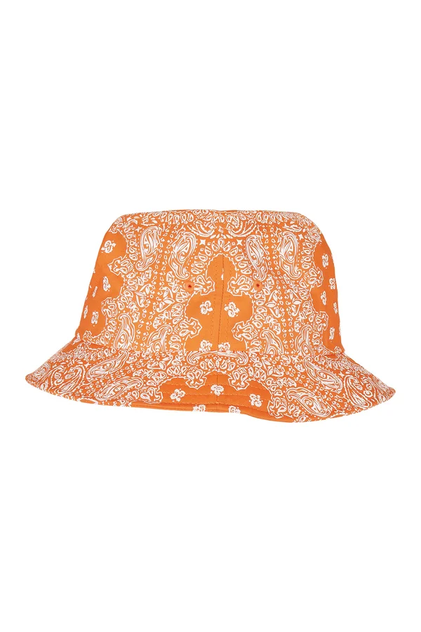 Bandana Print Bucket Hat Orange / White