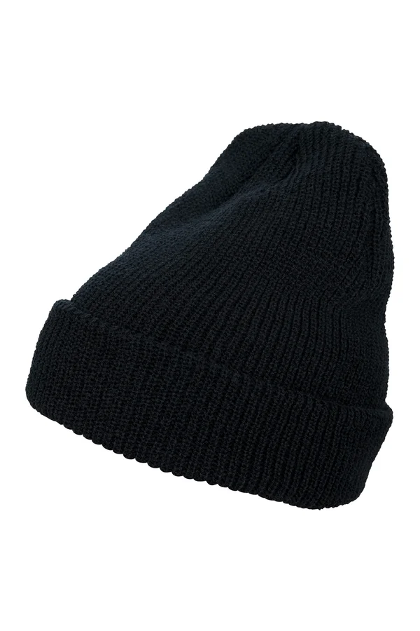 Long Knit Beanie Black