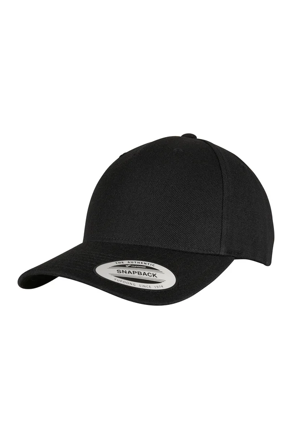 YP Classics 5-Panel Premium Curved Visor Snapback Cap Black