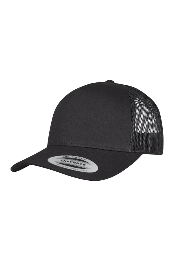 5-Panel Retro Trucker Cap Black