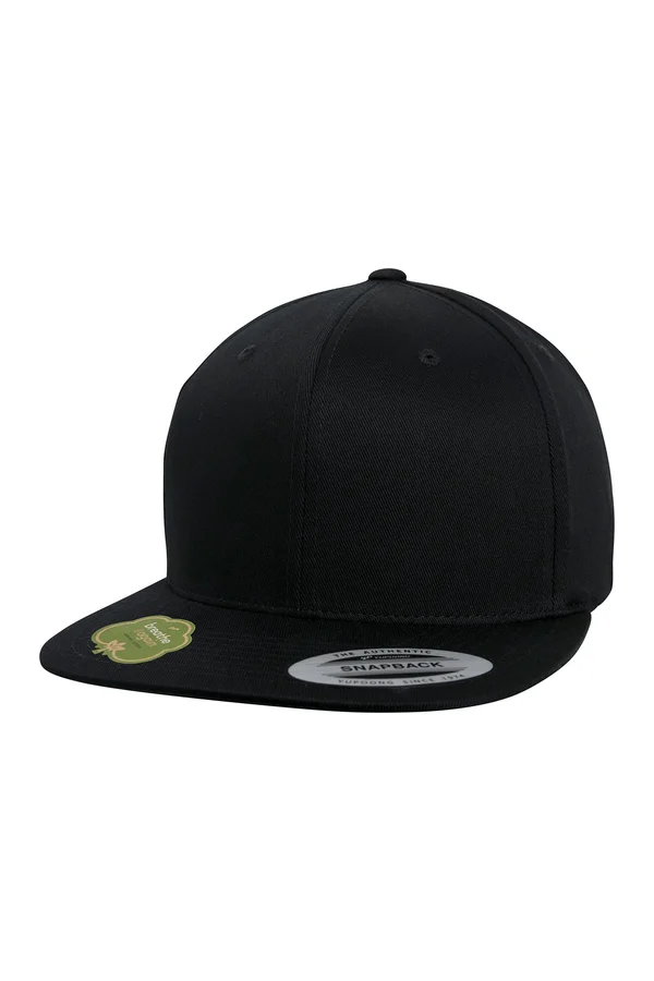 Organic Cotton Snapback Black