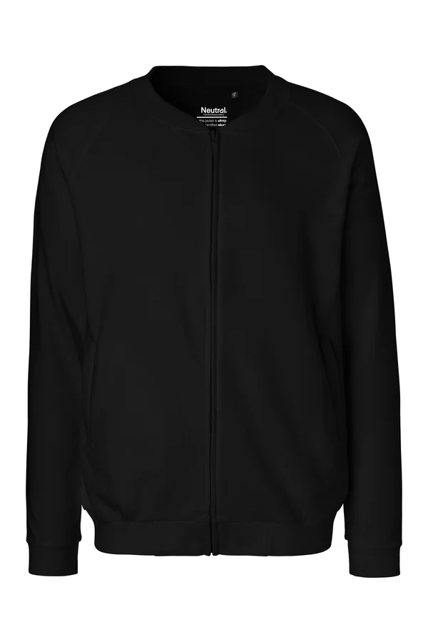 Unisex Jacket With Zip Black