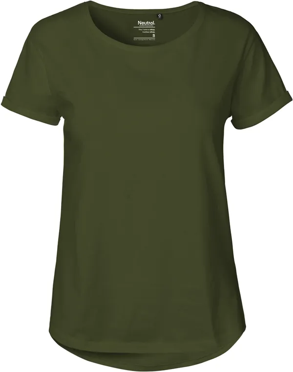Damen Bio T-Shirt mit Umschlag