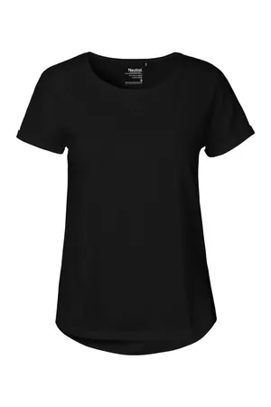 Ladies´ Roll Up Sleeve T-Shirt Black