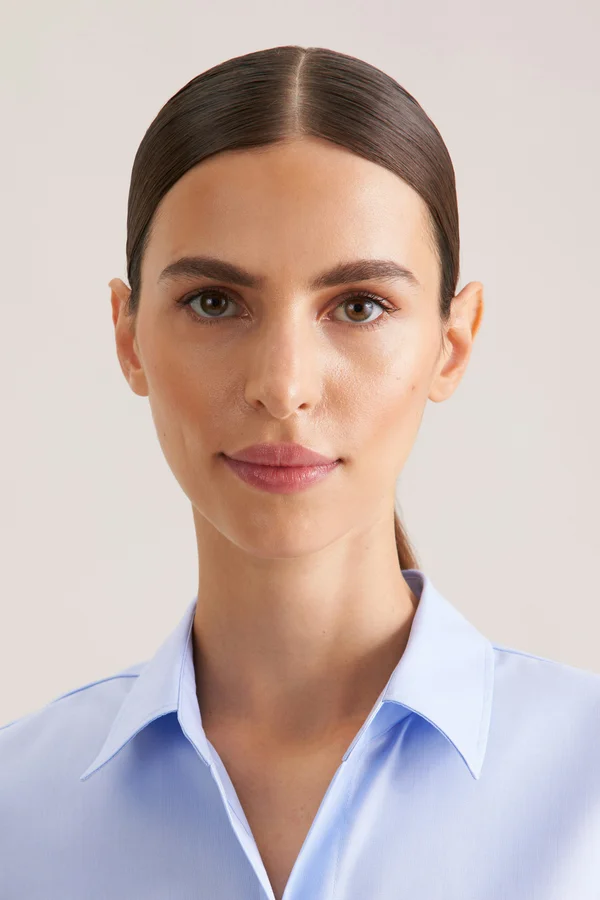 Women´s Blouse Regular Fit Short Sleeve Light Blue