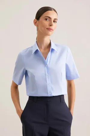 Women´s Blouse Regular Fit Short Sleeve Light Blue