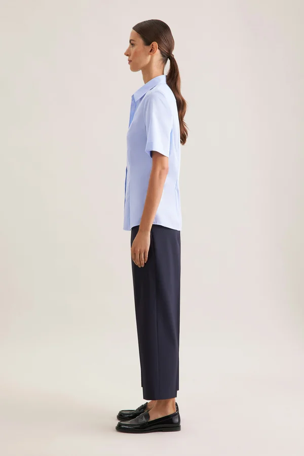 Women´s Blouse Regular Fit Short Sleeve Light Blue