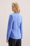Women´s Blouse Slim Fit Long Sleeve Mid Blue