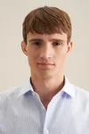 Men´s Shirt Regular Fit Check/Stripes Long Sleeve striped light blue/white