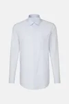 Men´s Shirt Regular Fit Check/Stripes Long Sleeve striped light blue/white
