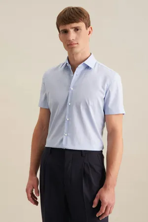 Men´s Shirt Slim Fit Short Sleeve Light Blue