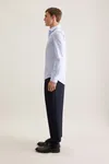 Men´s Shirt Slim Fit Check/Stripes Long Sleeve striped light blue/white