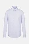 Men´s Shirt Slim Fit Check/Stripes Long Sleeve striped light blue/white