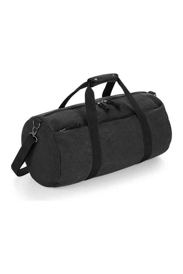 Vintage Canvas Barrel Bag Vintage Black